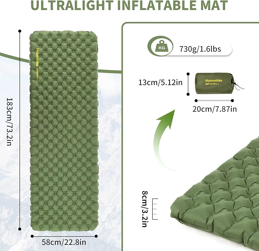 アウトドア寝具 Naturehike ULTRA LIGHT INFLATABLE PAD TuYe 4.6 Ultra Light Inflatable Sleeping Pad – Naturehike